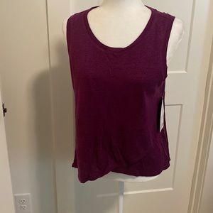 NWT Athleta Linen Criss Cross Tank Sz S